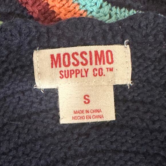 Mossimo Chevron Crochet Knit Tank Top Small Navy Multicolor‎ Boho Festival - Picture 11 of 12